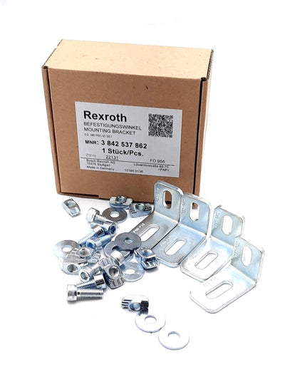 New Bosch Rexroth 3842537862 Bracket Set, Set Slot 8/10 M6x12