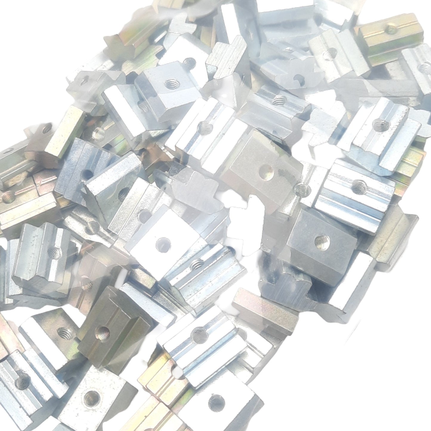 New – Open box Lot of 100 Extrusion T-Slot Nuts, 19.5x10.6mm, M5, B, Slot 10, Mixed Materials