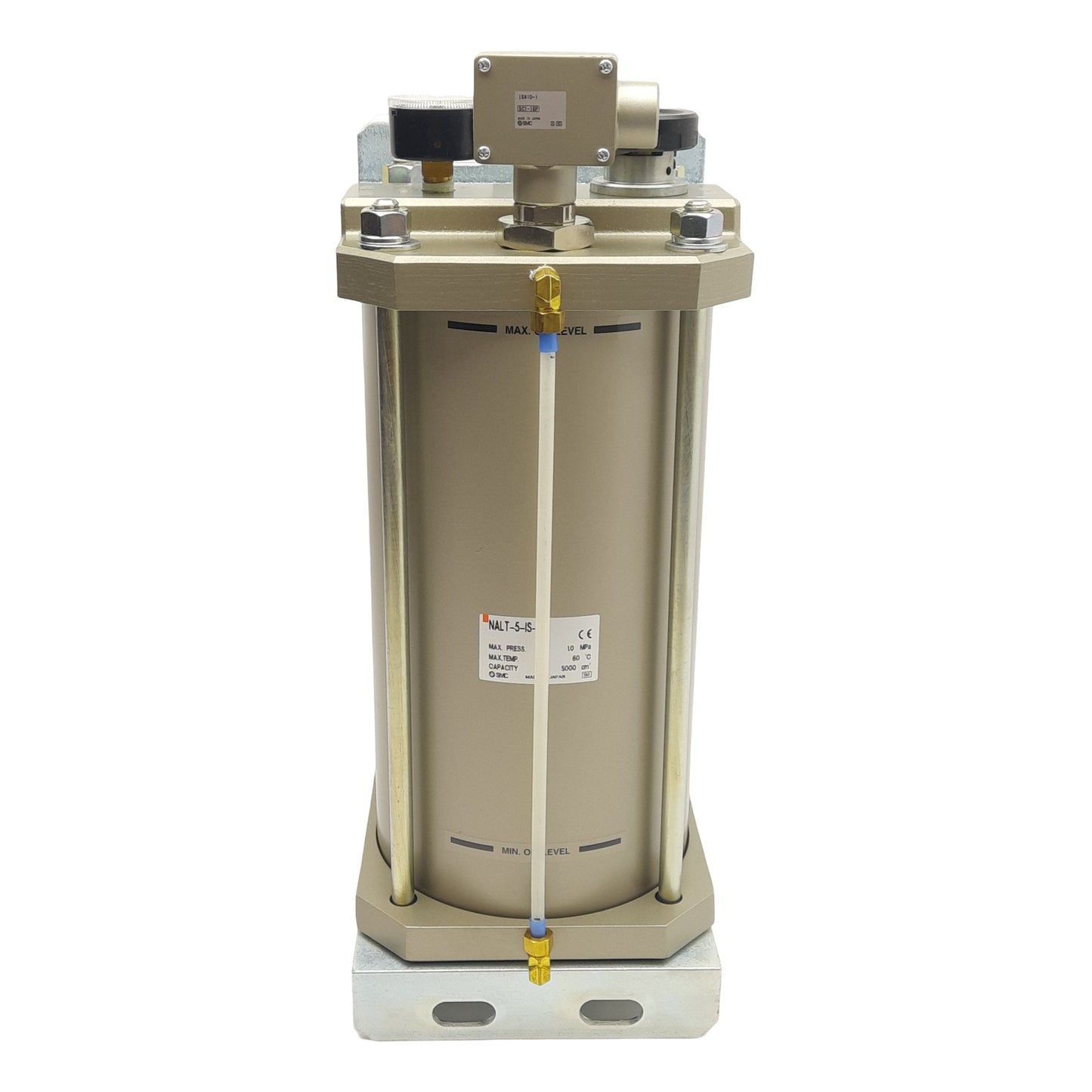 New SMC NALT-5-IS-1 Auto-Feed Tank, 5000cm³ Capacity, 1.0MPa, 1/4NPT Air, 3/8NPT Oil