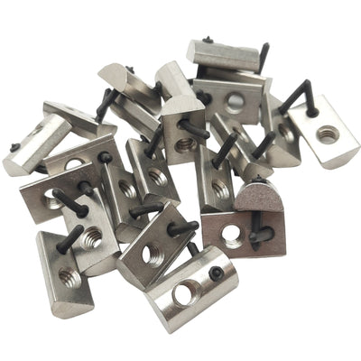 New – Open box Lot of 20 80/20 3783 1/4-20 Roll-in T-Nut FlexHandle, 1/4-20 Thread, 15 Series