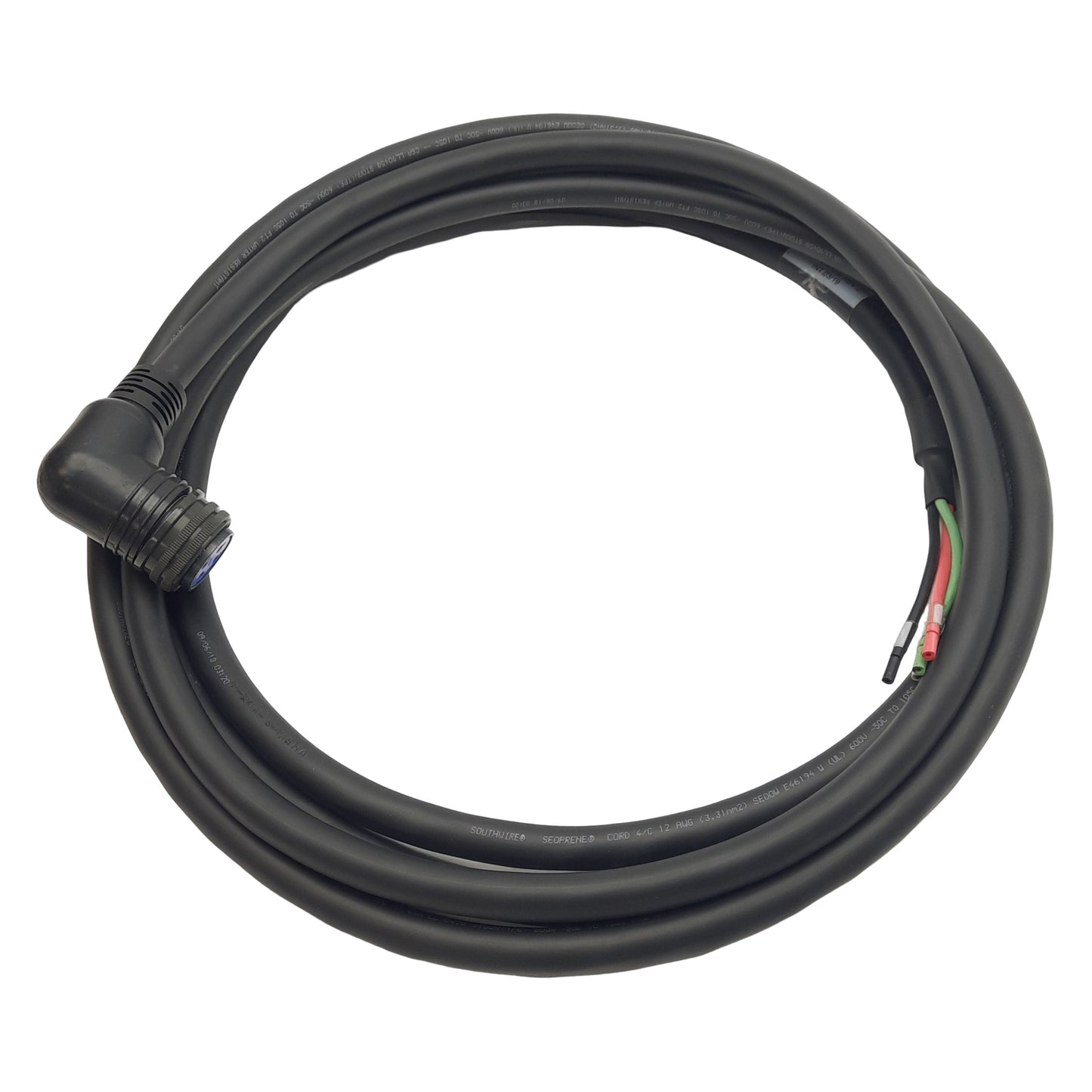 New – Open box Yaskawa B3EV-05(A)-E Servo Motor Power Cable, 4-Pin, 400VAC 3-4.4kW, 5m
