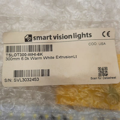 New Smart Vision TSLOT300-WHI-6K Extrusion Workspace Light, 300mm White LED, 24VDC