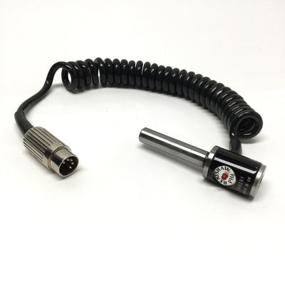 Used Renishaw PH6 Fixed CMM Vertical Probe Head, 12-28" Coiled Cable, 5-Pin DIN, M8