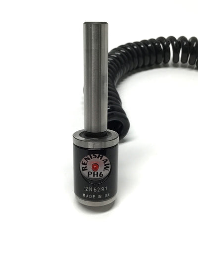 Used Renishaw PH6 Fixed CMM Vertical Probe Head, 12-28" Coiled Cable, 5-Pin DIN, M8