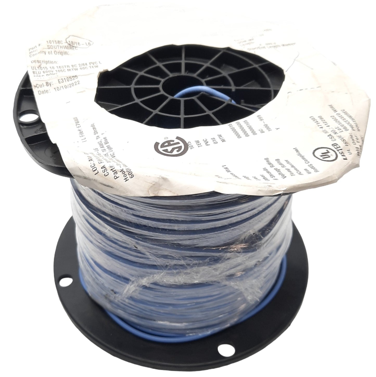New Southwire 1015BC-18/16-L6 Hook-Up Wire, 1 Conductor, 18AWG, 600V, 500 Feet