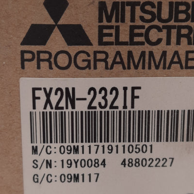 New Mitsubishi FX2N-232IF Programmable Controller 8-Points RS232C D-Sub 9-Pin 24VDC