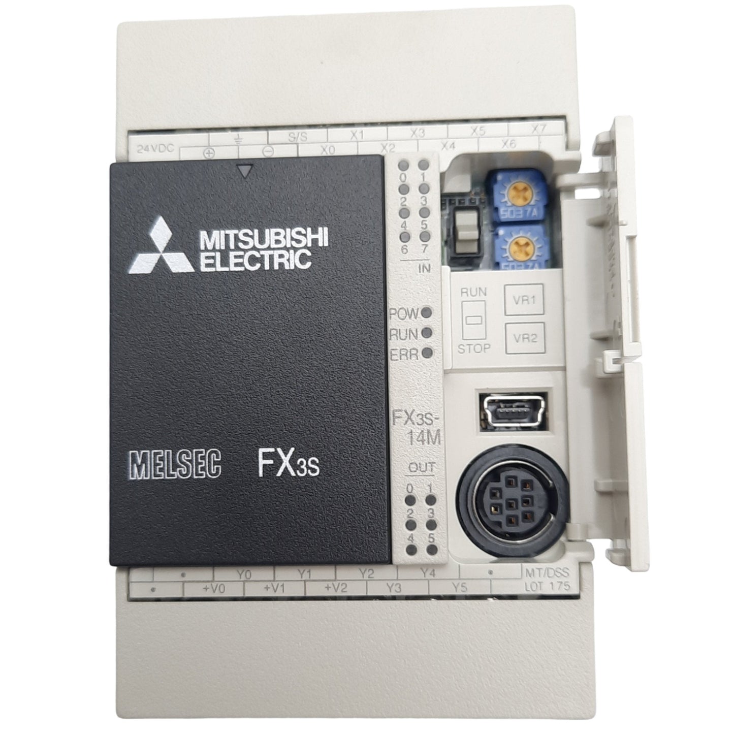New Mitsubishi FX3S-14MT/DSS Programmable Controller, 24VDC, 8 In, 6 Out, Source