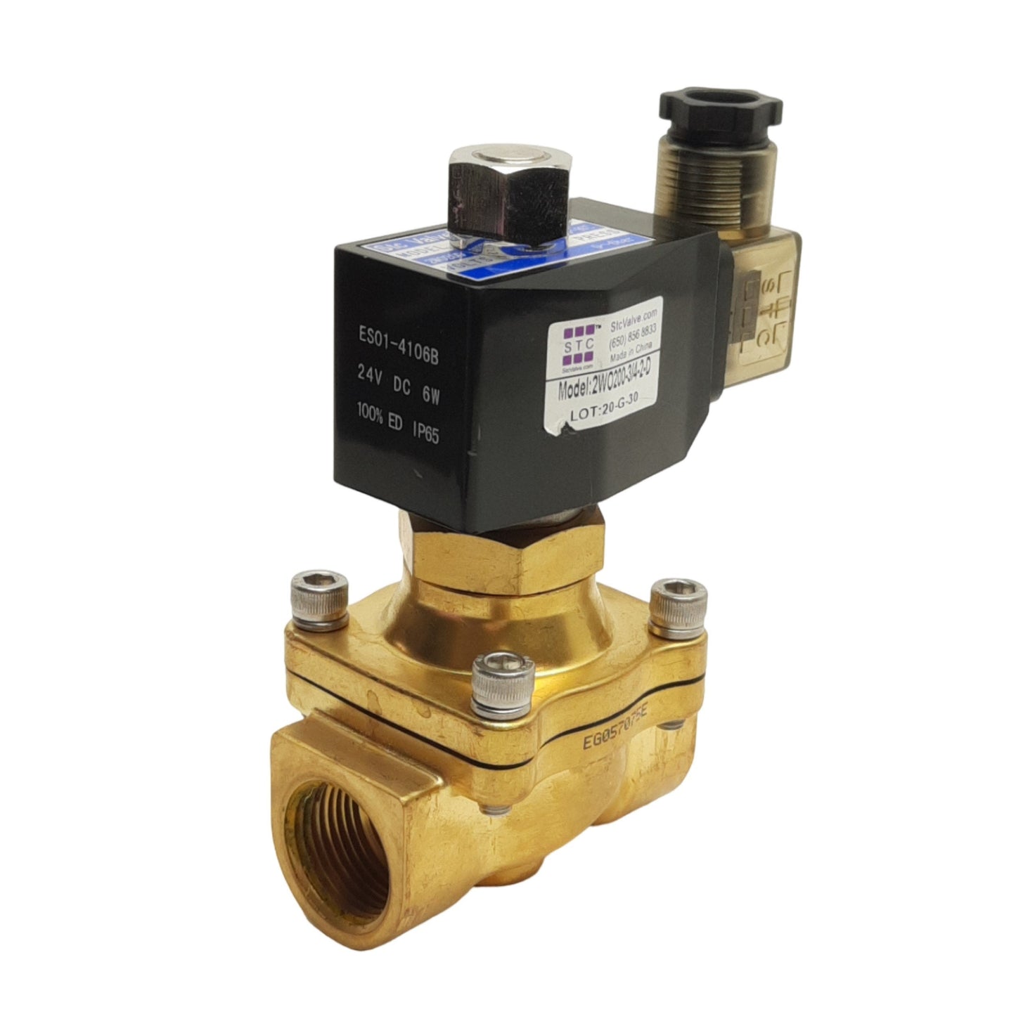 New STC 2WO200-3/4-2-D Differential Solenoid Valve, 2-Way NO, 3/4in NPT, 24VDC Coil