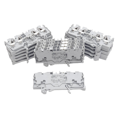 New – Open box Lot of 15 Wago 2004-1401 TOPJOBS Terminal Block, 600V 30A, 6.2mm, DIN Rail