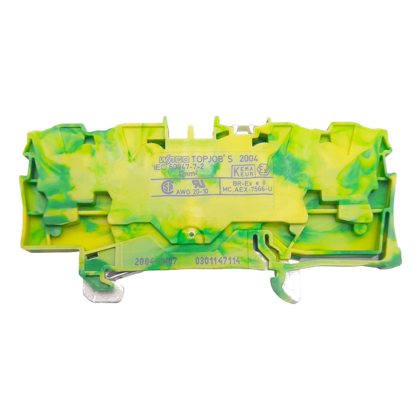 New – Open box Lot of 5 Wago 2004-1407 TOPJOBS Ground Terminal Block 4-Position 6.2mm, DIN Rail