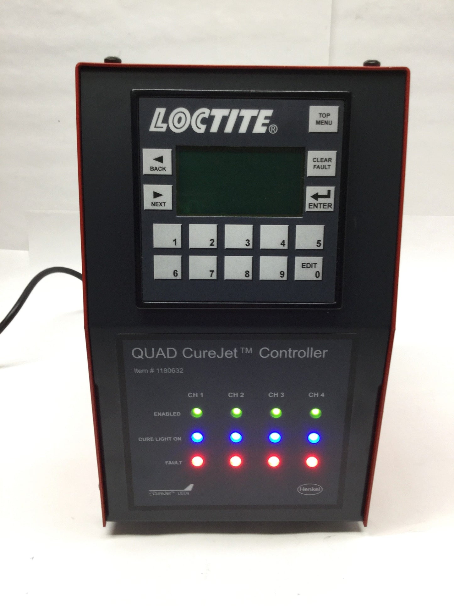 Used Loctite 1180632 CureJet Quad CL28 LED Spot Light Curing Controller, 4-Channel