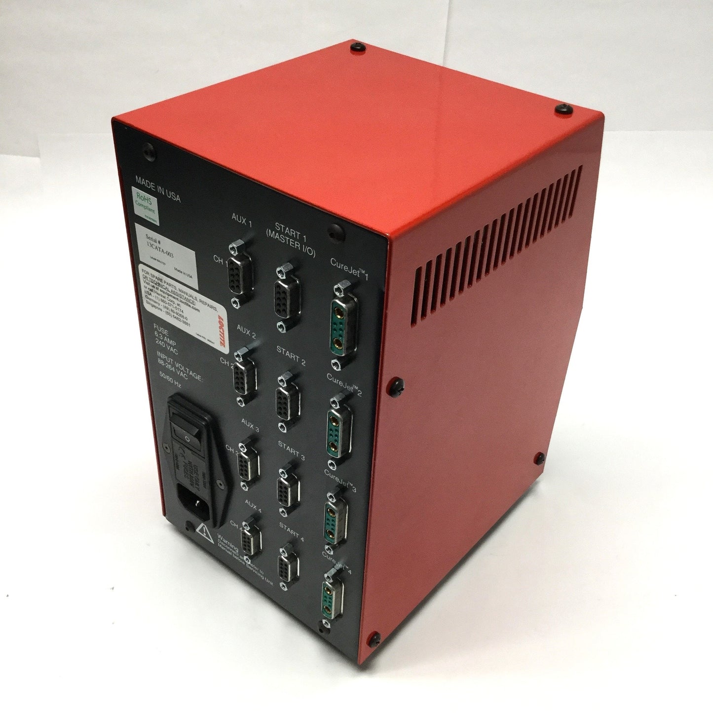 Used Loctite 1180632 CureJet Quad CL28 LED Spot Light Curing Controller, 4-Channel