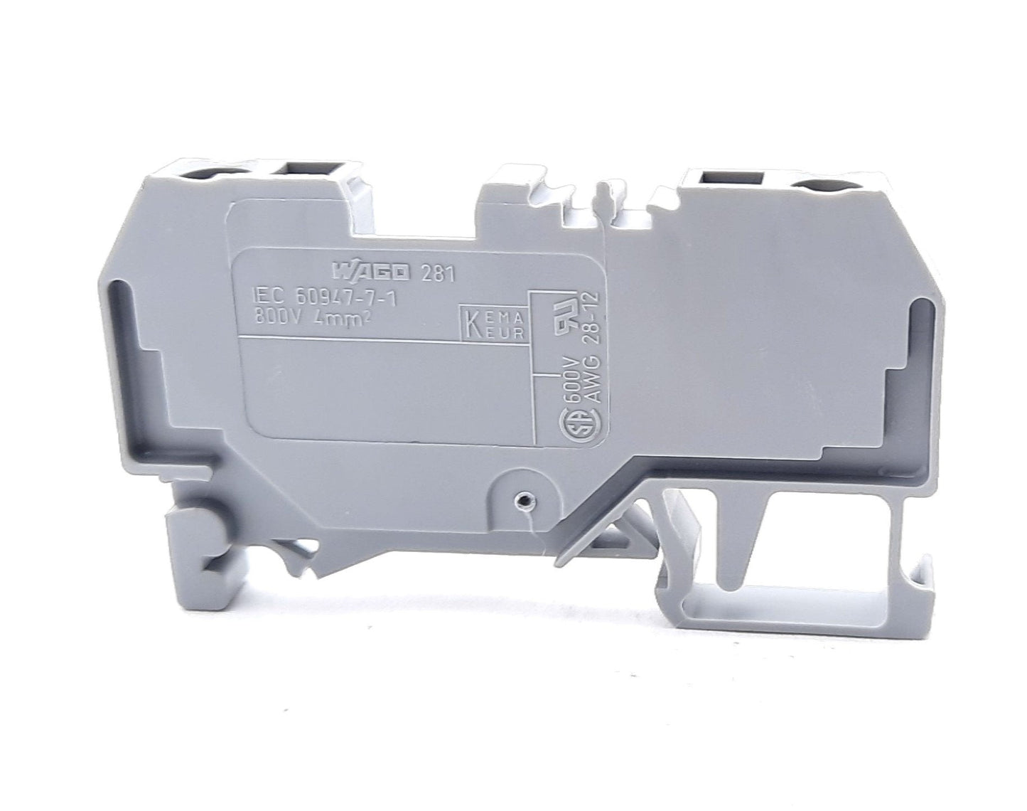 New Lot of 50 Wago 281-901 Feed-Through Terminal Blocks 28-12AWG Cage-Clamp 800V 32A