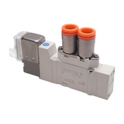 New – Open box SMC SY3120-5LNZ-N7 Solenoid Valve 2-Position Single ø1/4in One-Touch 24VDC Coil