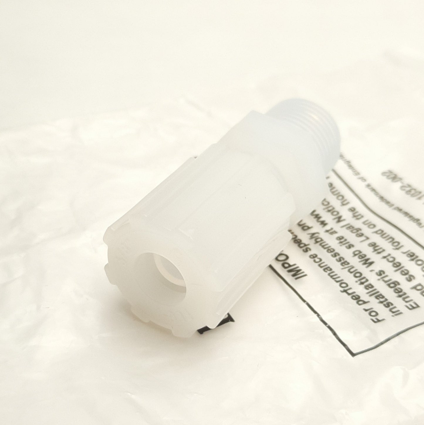 New Lot of 2 Entegris C6-6FN-1 Flaretek Straight Adapter, 3/8" Tube to 3/8" MNPT PFA