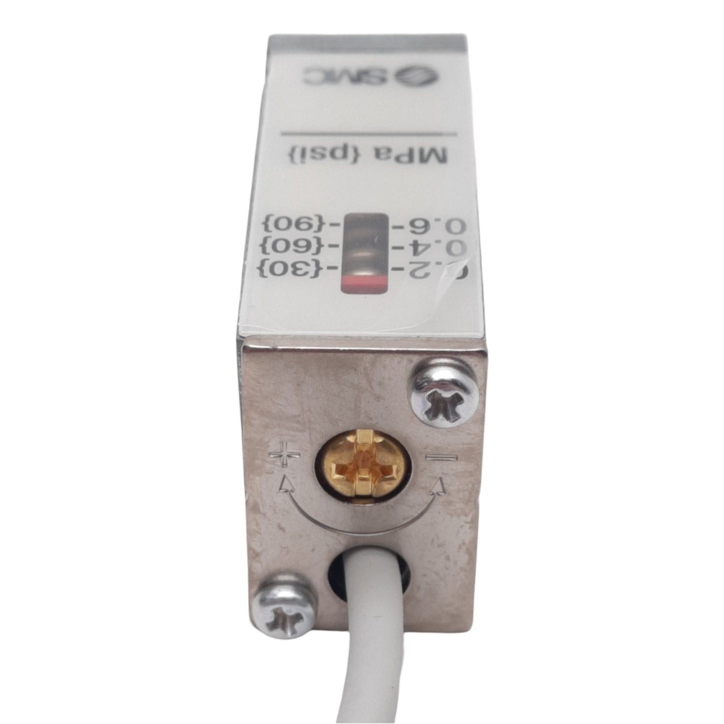 Used SMC IS10-N01-6LP Pressure Switch, 0.1-0.6MPa Set, 100VAC/DC 20mA, 3m Lead