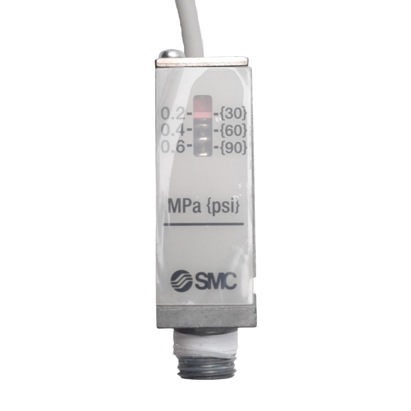 Used SMC IS10-N01-6LP Pressure Switch, 0.1-0.6MPa Set, 100VAC/DC 20mA, 3m Lead
