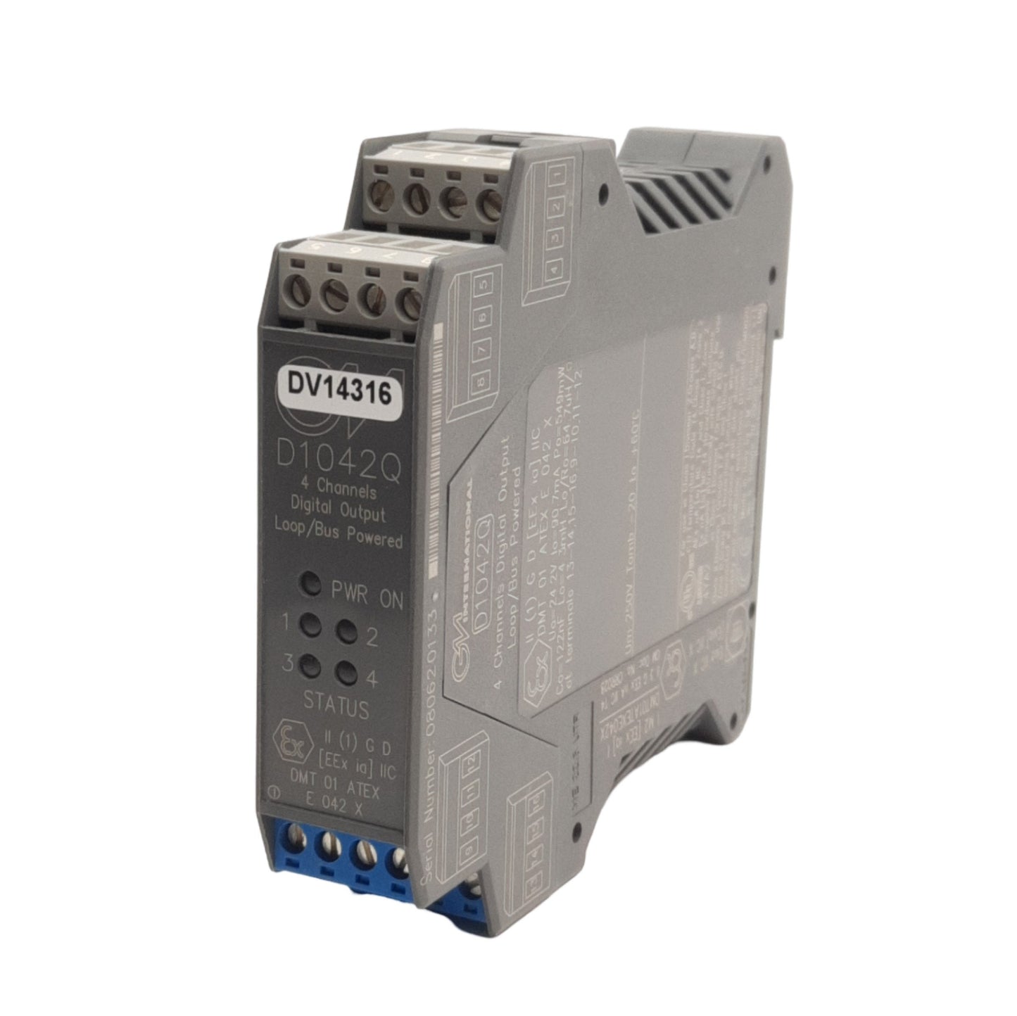 Used GM International D104Q Digital Output Module, 4-Ch, 24VDC, 22mA Per Channel