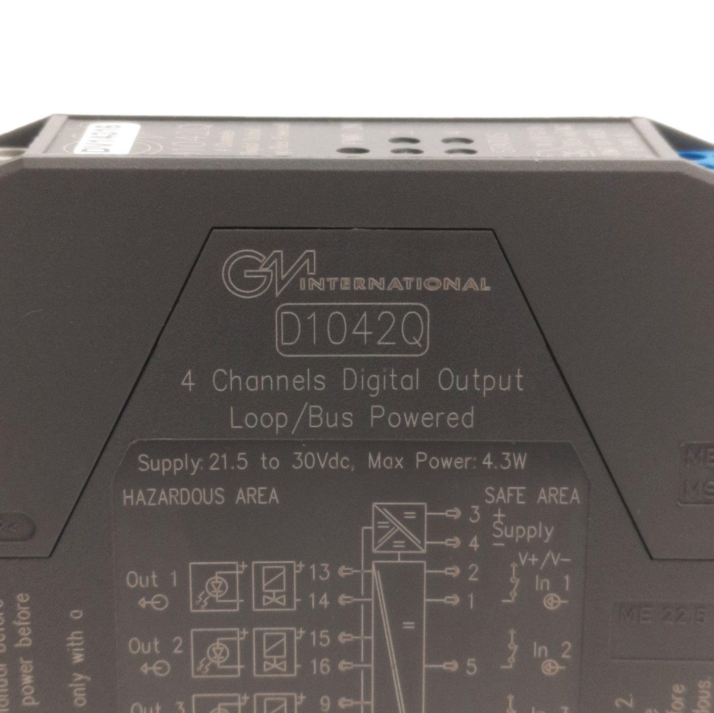 Used GM International D104Q Digital Output Module, 4-Ch, 24VDC, 22mA Per Channel