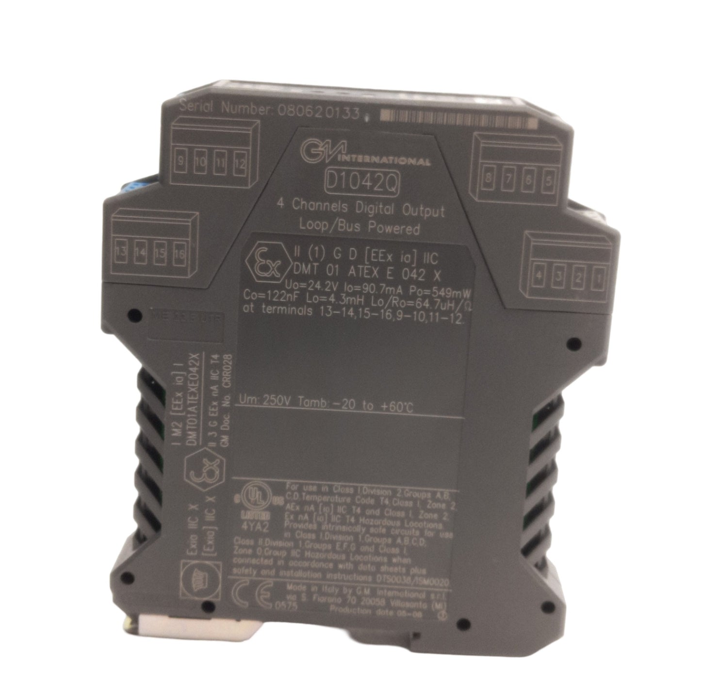 Used GM International D104Q Digital Output Module, 4-Ch, 24VDC, 22mA Per Channel
