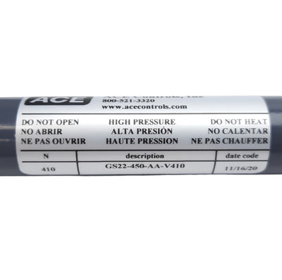 New Ace Controls GS22-450-AA-V410 Shock Absorber, 410N 450mm Stroke, ø5/16in Eye