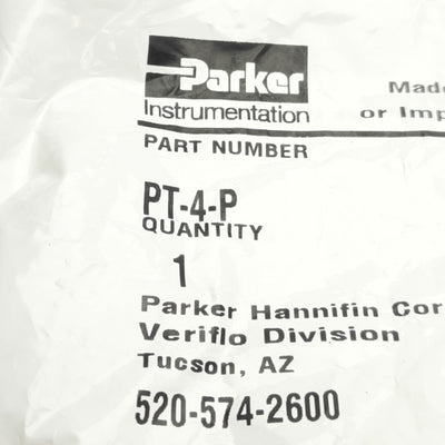 New Parker PT-4-P Pneumatic Union Tee Fitting, 1/4in NPT Female, 125psi Max