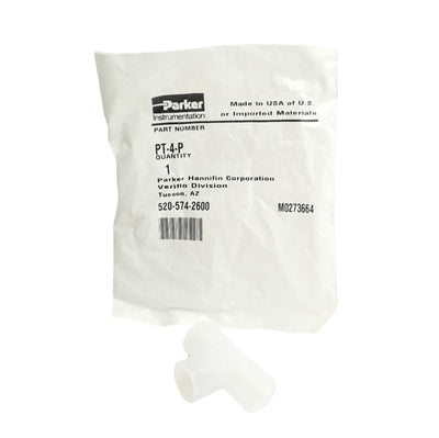 New Parker PT-4-P Pneumatic Union Tee Fitting, 1/4in NPT Female, 125psi Max