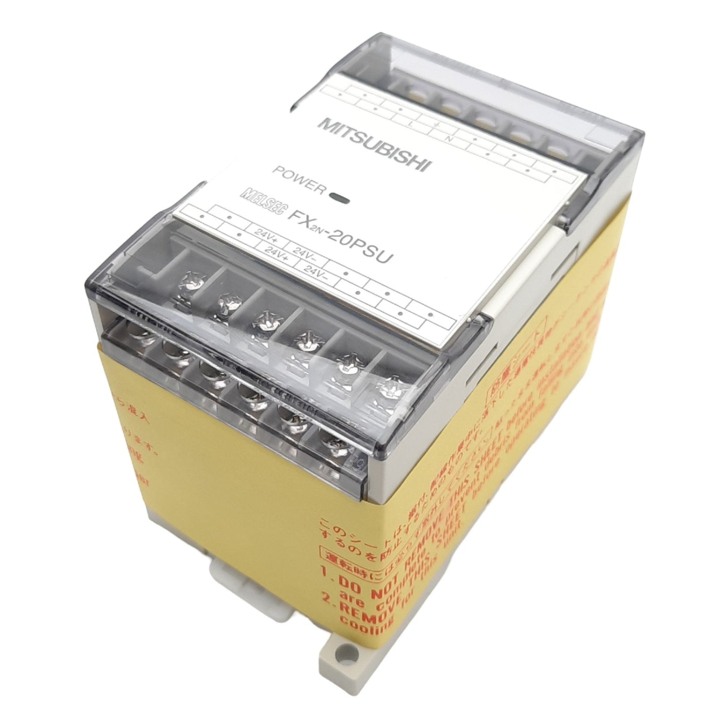 New Mitsubishi FX2N-20PSU PLC Power Supply, 100-240 VAC In, 24DC Out, 2A, DIN Rail