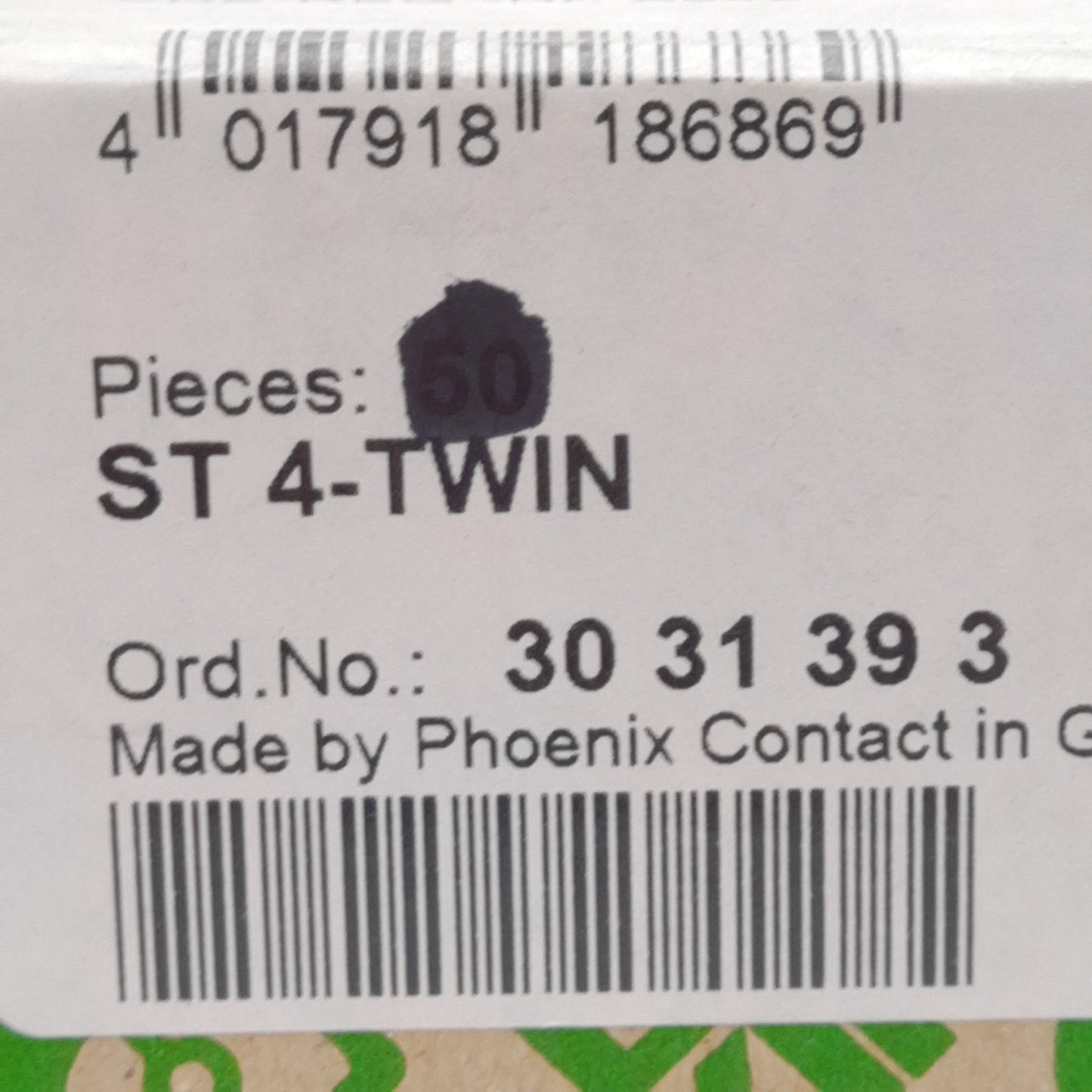 New Lot of 30 Phoenix Contact 3031393 Feed-Through Terminal Block, 6.2mm, 800V 32A