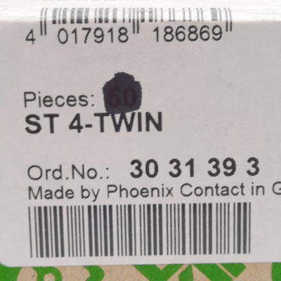 New Lot of 30 Phoenix Contact 3031393 Feed-Through Terminal Block, 6.2mm, 800V 32A