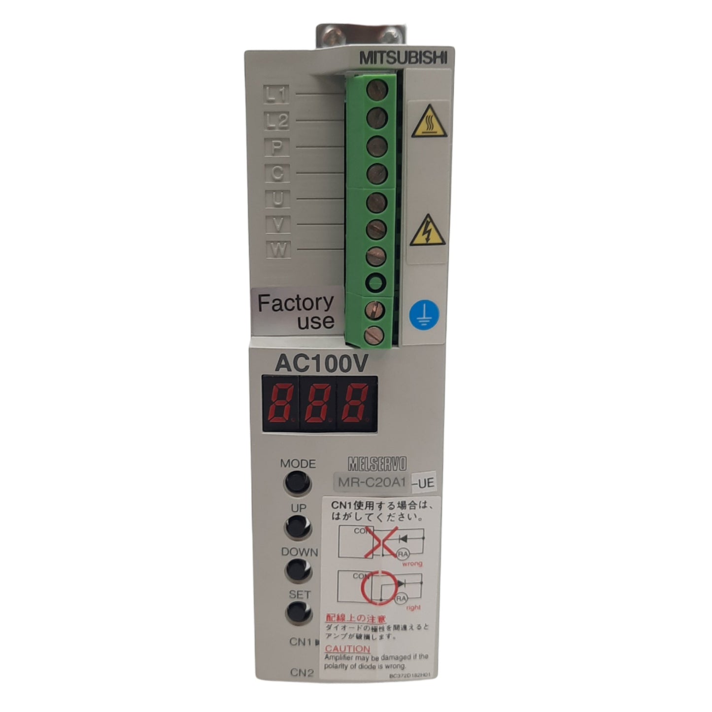 New Mitsubishi MR-C20A1-UE Servo Amplifier, 100-120 VAC 1-Phase Input, 200W Output