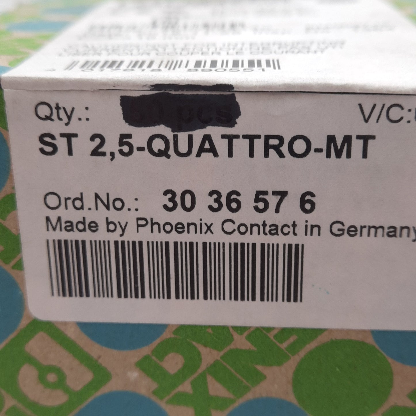 New Lot of 10 Phoenix Contact 3036576 Knife-Disconnect Terminal Block 5.2mm 400V 20A