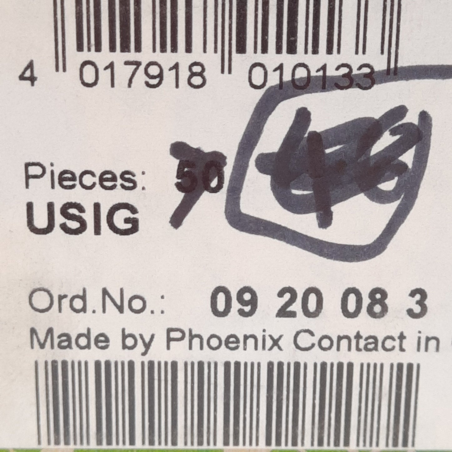 New Lot of 15 Phoenix Contact 0920083 USIG Fuse Terminal Block, 10.2mm, 500V 10/40A