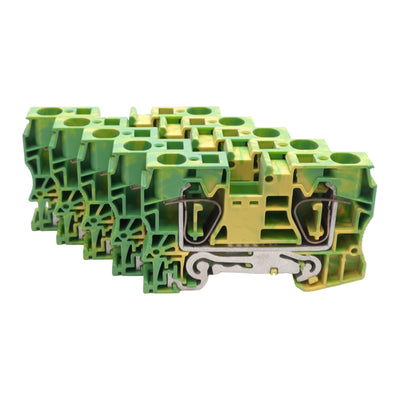 New Lot of 5 Phoenix Contact 3036165 Ground Terminal Block, 2-Position, 12.2mm
