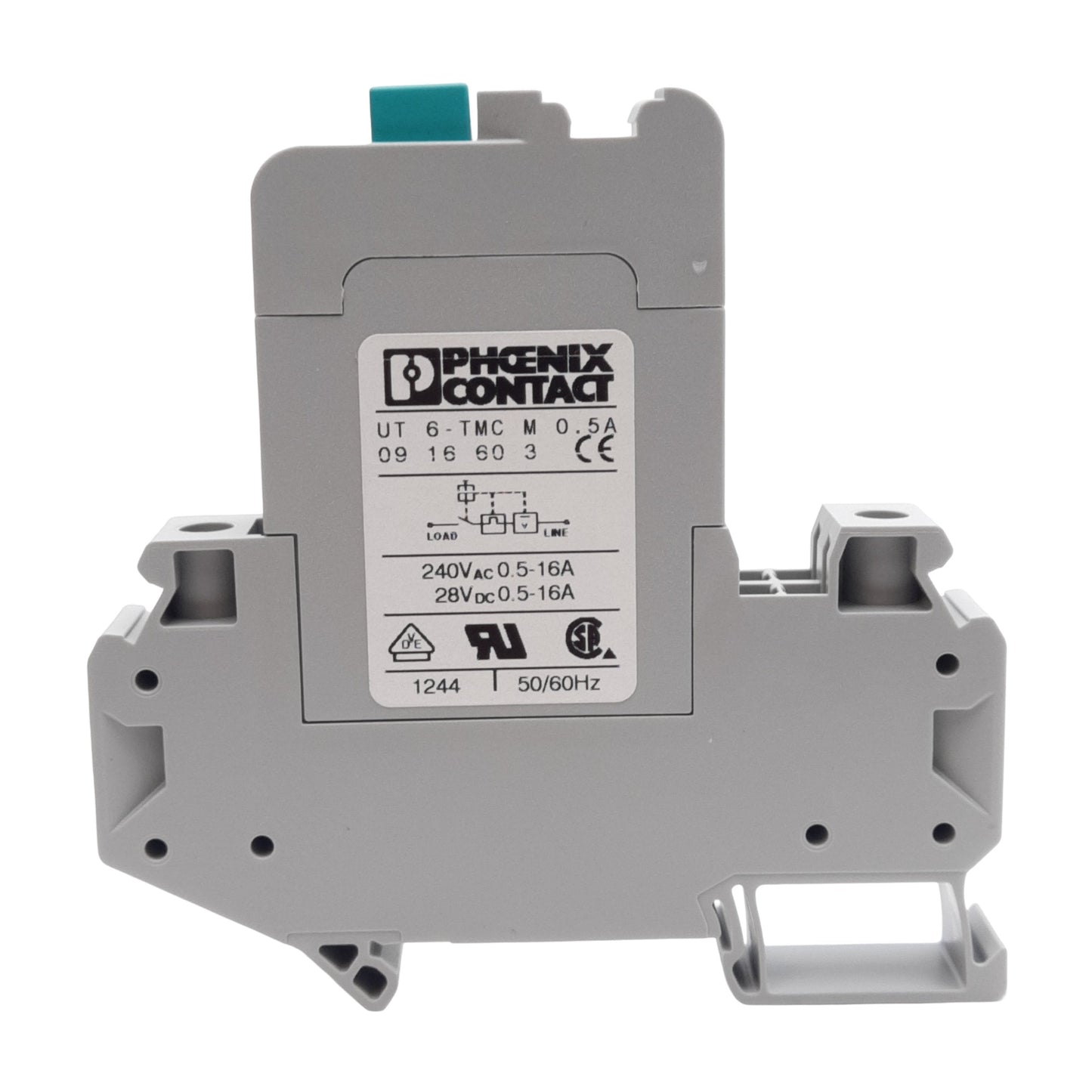 New Lot of 2 Phoenix Contact 0916603 Breaker Terminal Block, 240VAC/28VDC 0.5A