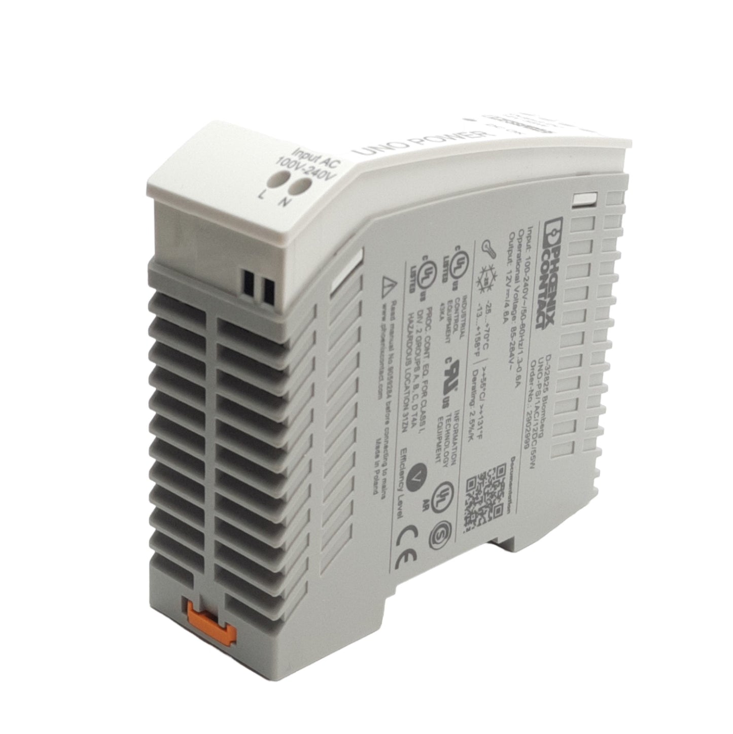 New Phoenix Contact UNO-PS/1AC/12DC/55W 2902999 Power Supply 100-240VAC In 12VDC Out