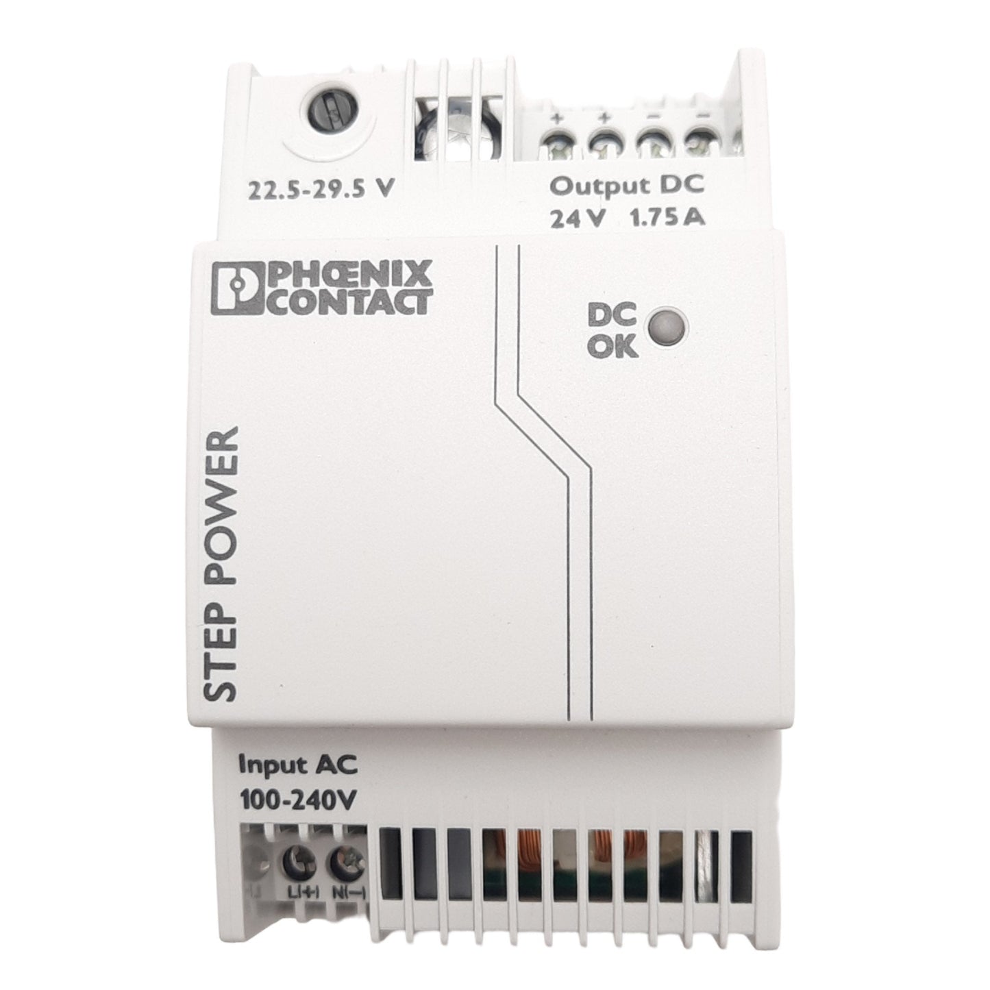 New Phoenix Contact STEP-PS/1AC/24DC/1.75 2868648 PSU, 100-240VAC In, 24VDC Out, 42W