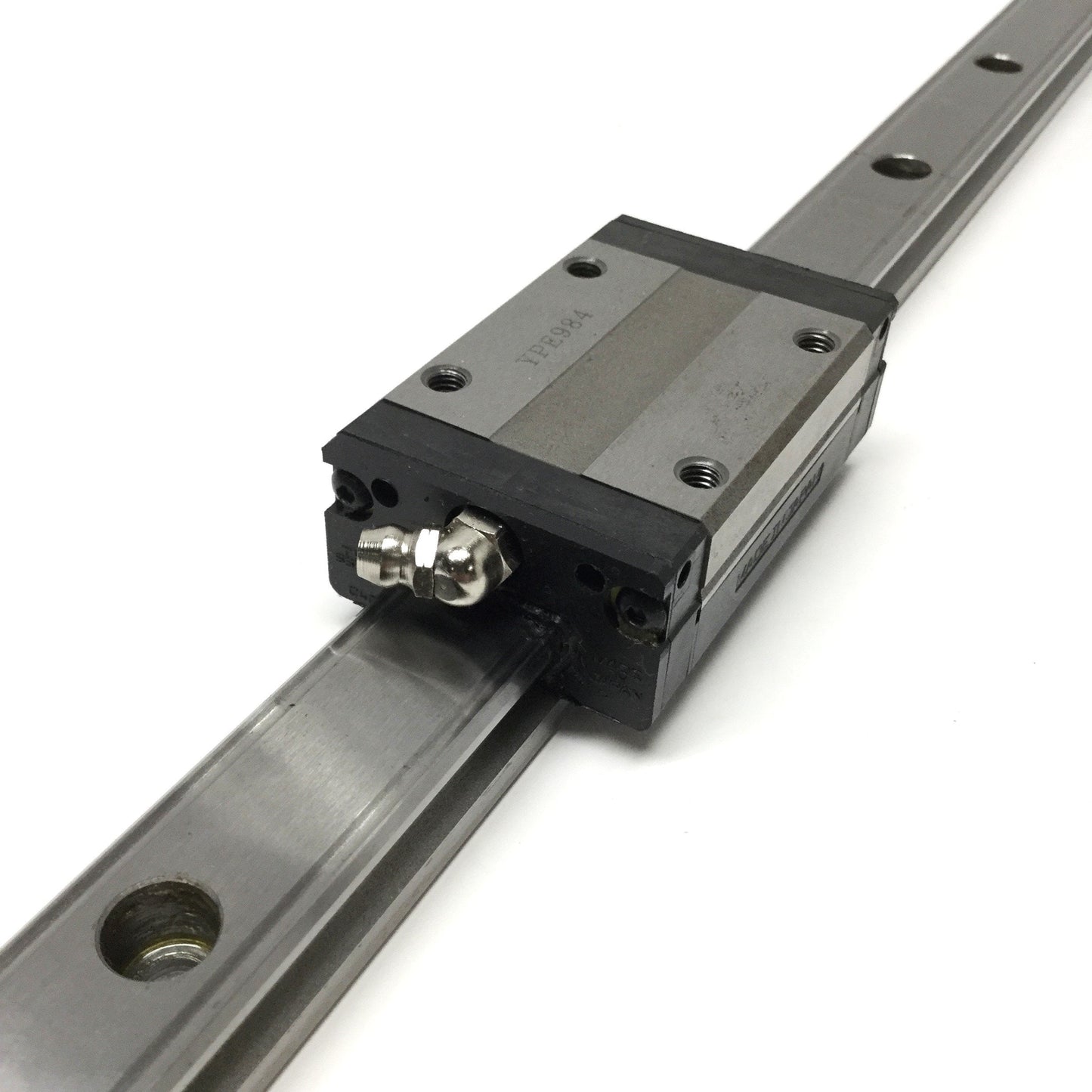 Used THK SSR20 Linear Ball Bearing Block Carriage Slide on 485mm Guide Rail