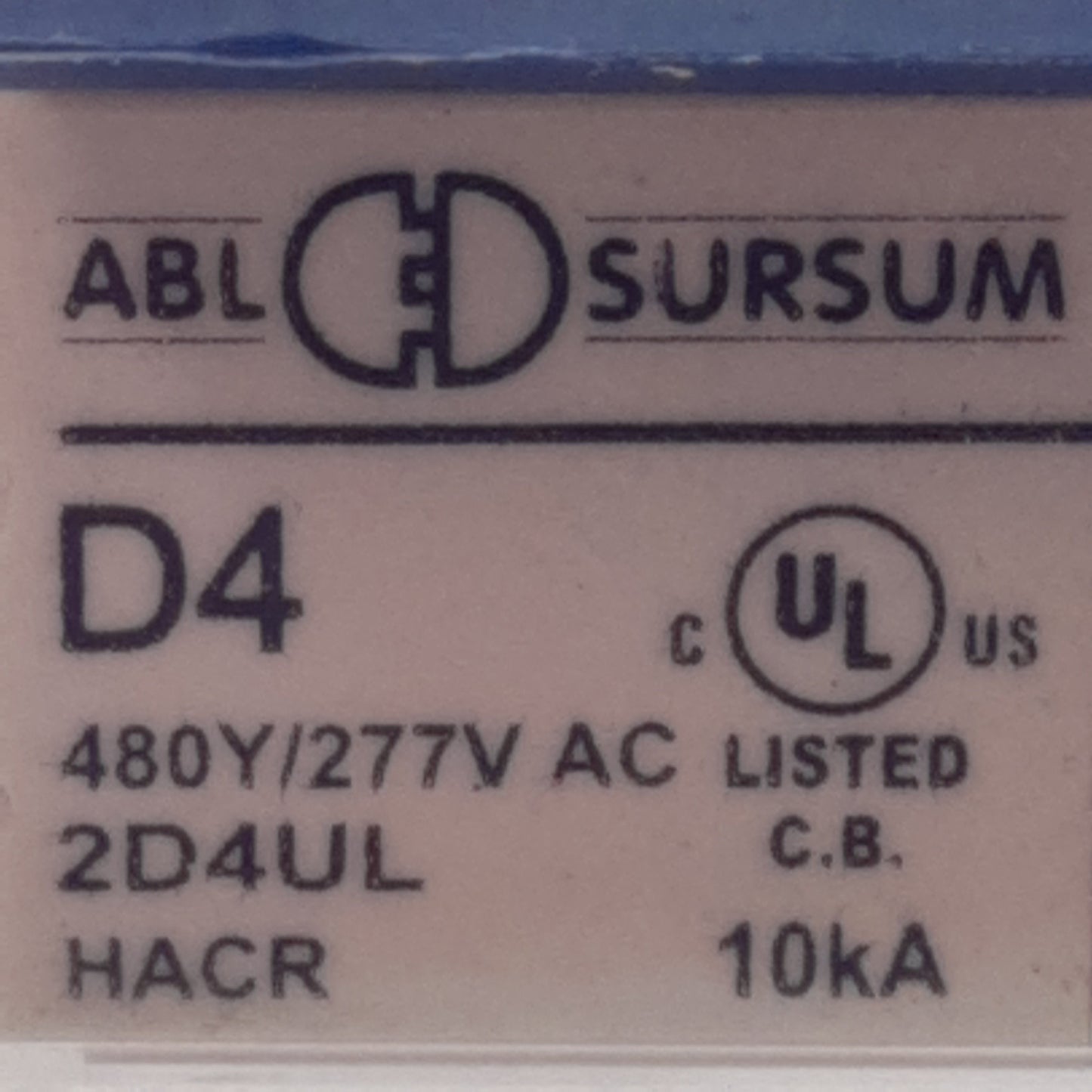 New – Open box Altech 2D4UL Circuit Breaker, 480Y/277VAC 4A, 2-Pole, D-Curve, DIN Rail