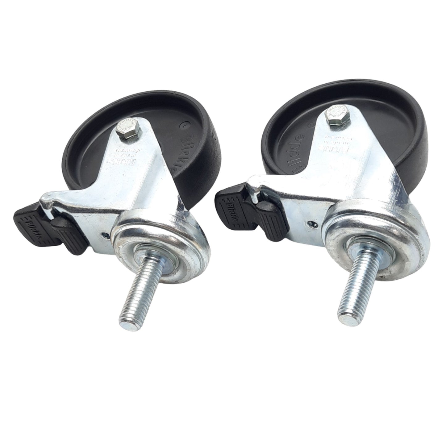 New – Open box Lot of 2 TSLOTS 651524 Swivel Casters, Series 40, M10, 75lbs Max, ø75mm