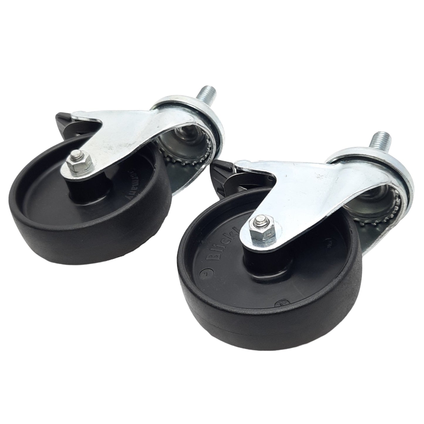 New – Open box Lot of 2 TSLOTS 651524 Swivel Casters, Series 40, M10, 75lbs Max, ø75mm