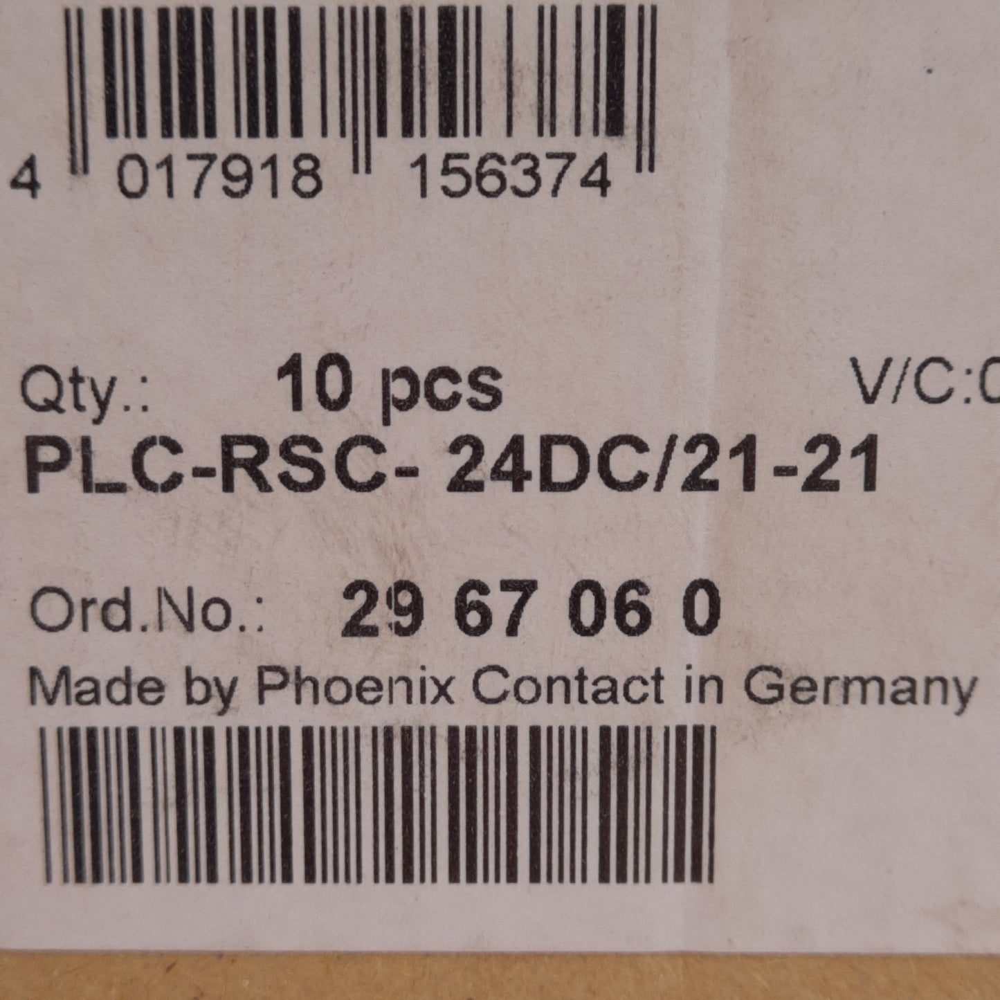 New Lot of 10 Phoenix Contact 2967060 Relay Module, 6A 250VAC Contacts, 24VDC Coil