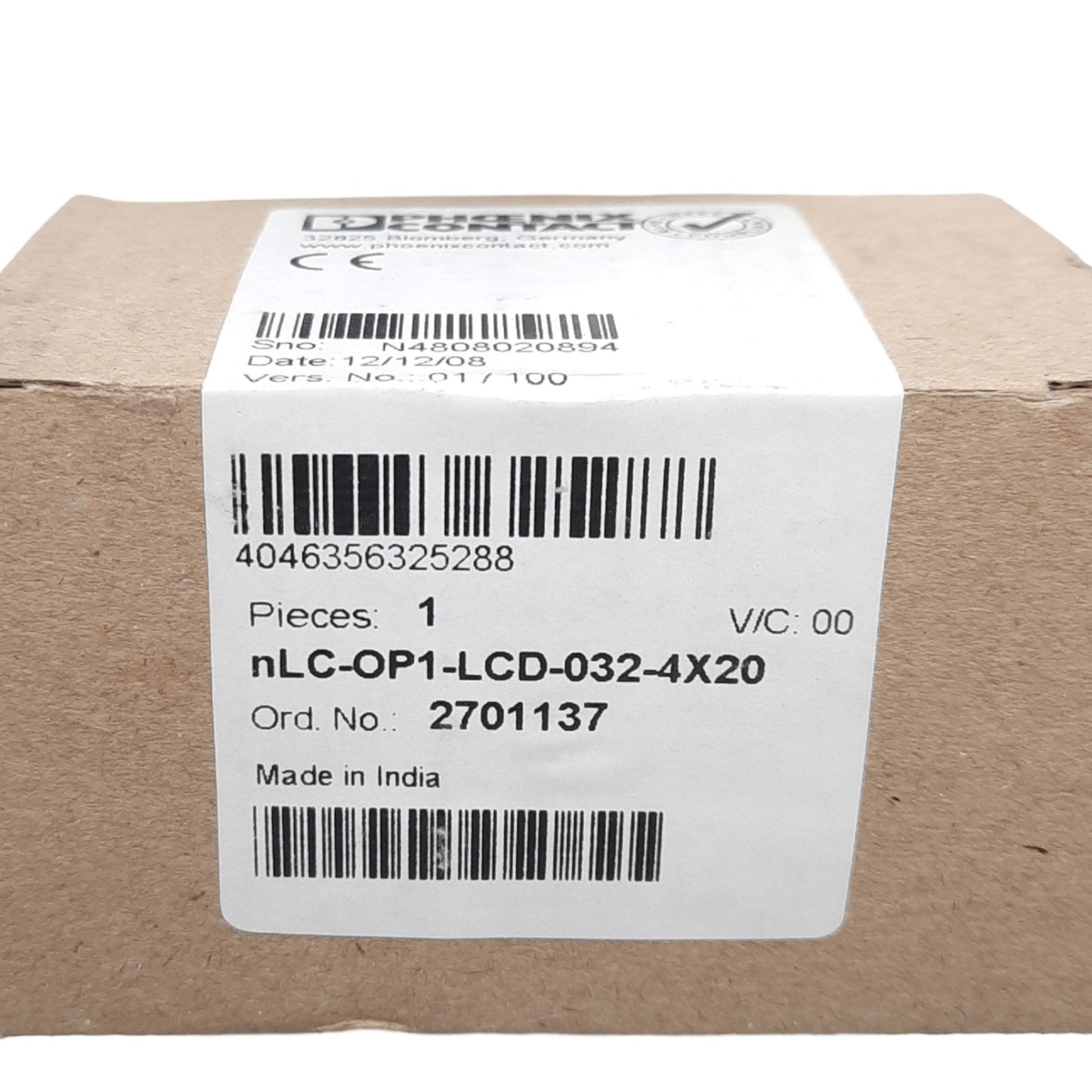 New Phoenix Contact 2701137 Operator Terminal w/ Backlit LCD, 35mm, RJ45, 50mA