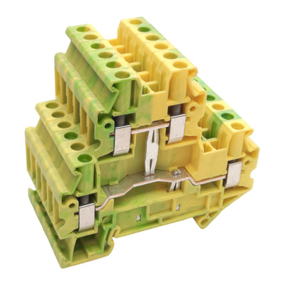 New – Open box Lot of 6 Phoenix Contact 3044759 Ground Terminal Block 4-Position 2-Level 6.2mm