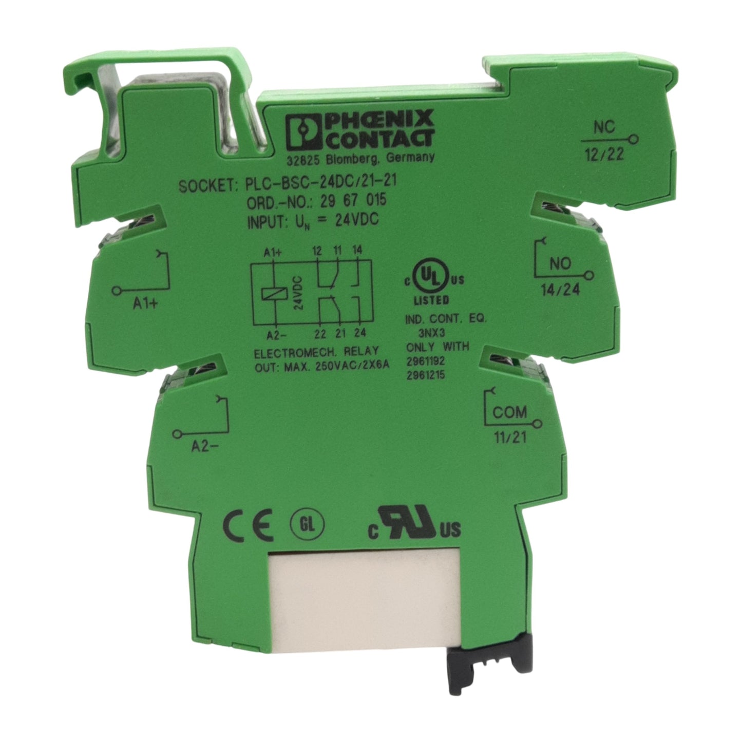 New – Open box Lot of 2 Phoenix Contact 2967060 Relay Module, 6A 250VAC Contacts, 24VDC Coil