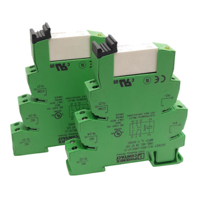 New – Open box Lot of 2 Phoenix Contact 2967060 Relay Module, 6A 250VAC Contacts, 24VDC Coil