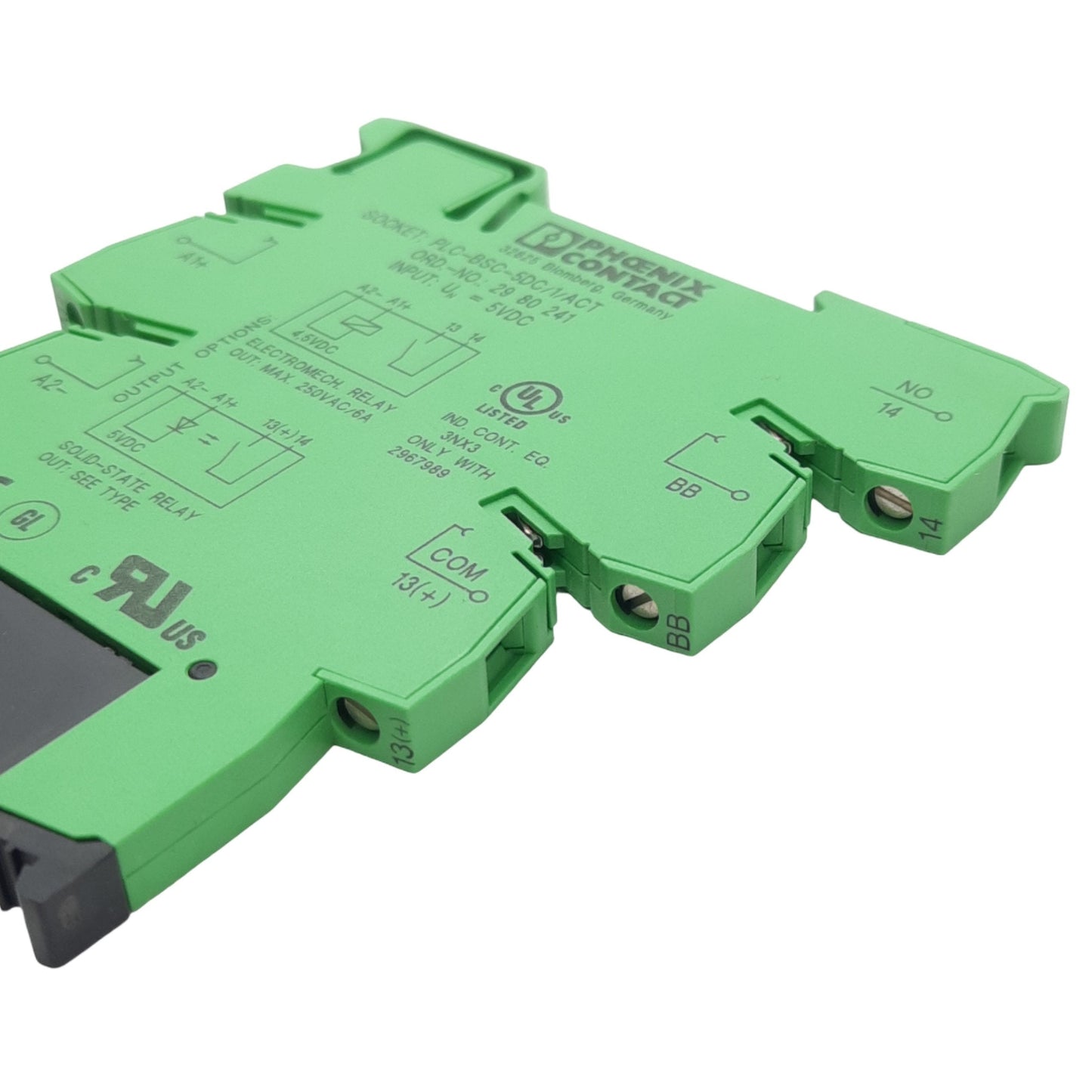 New – Open box Phoenix Contact 2980144 Relay Module, 6A 250VAC Contacts, 5VDC Coil, 1 N.O.