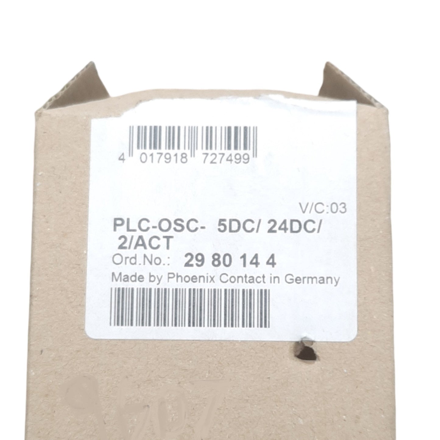 New – Open box Phoenix Contact 2980144 Relay Module, 6A 250VAC Contacts, 5VDC Coil, 1 N.O.