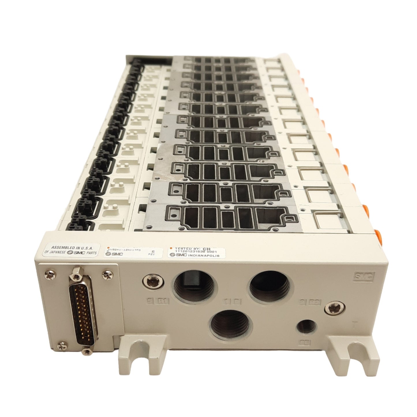 New SMC VV5Q41-12N11TFD0 Manifold 12-Stations, Plug-in DB25M, 3/8in One Touch