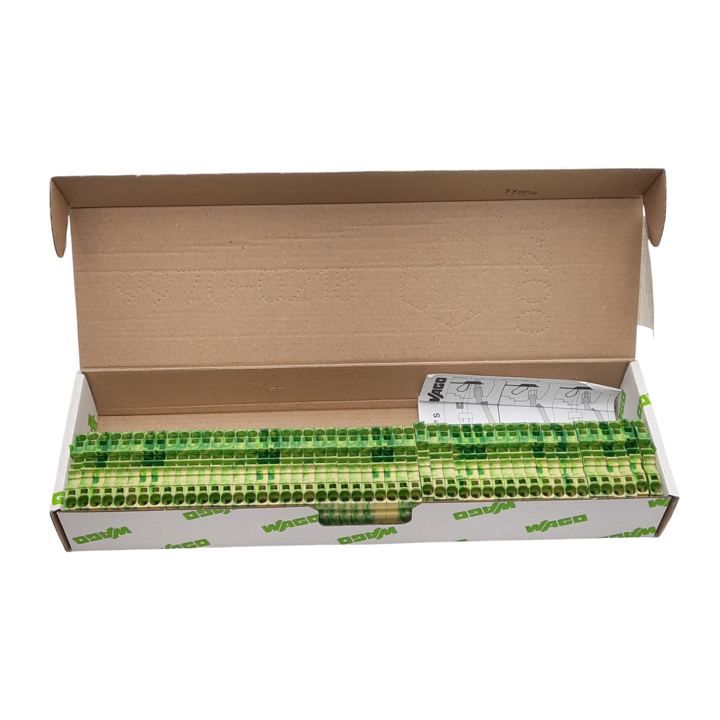 New Lot of 50 Wago 2004-1207 TOPJOBS Ground Terminal Block 2-Position 6.2mm DIN Rail